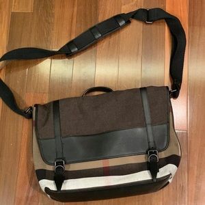 Burberry Check Foster Messenger Bag Authentic